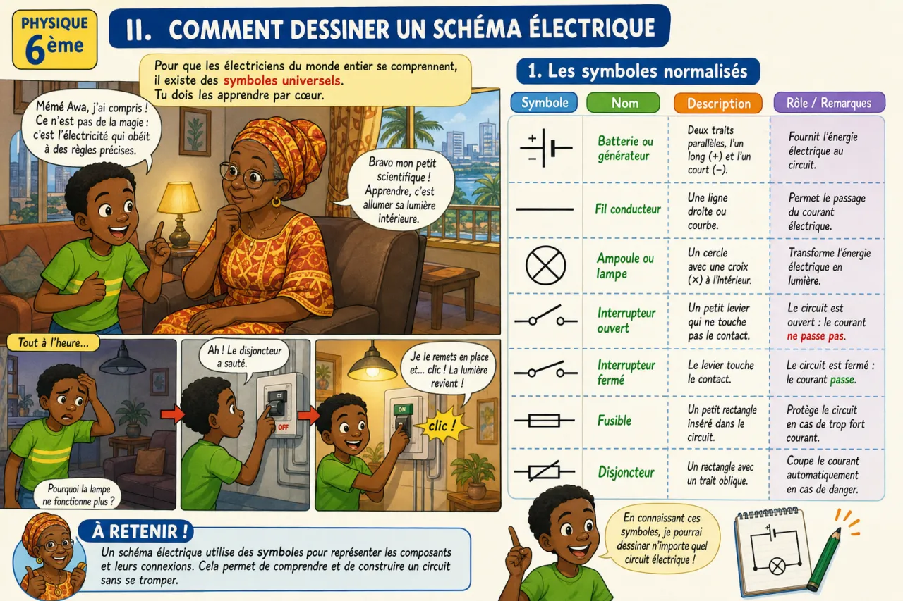 Les circuits électriques simples — illustration