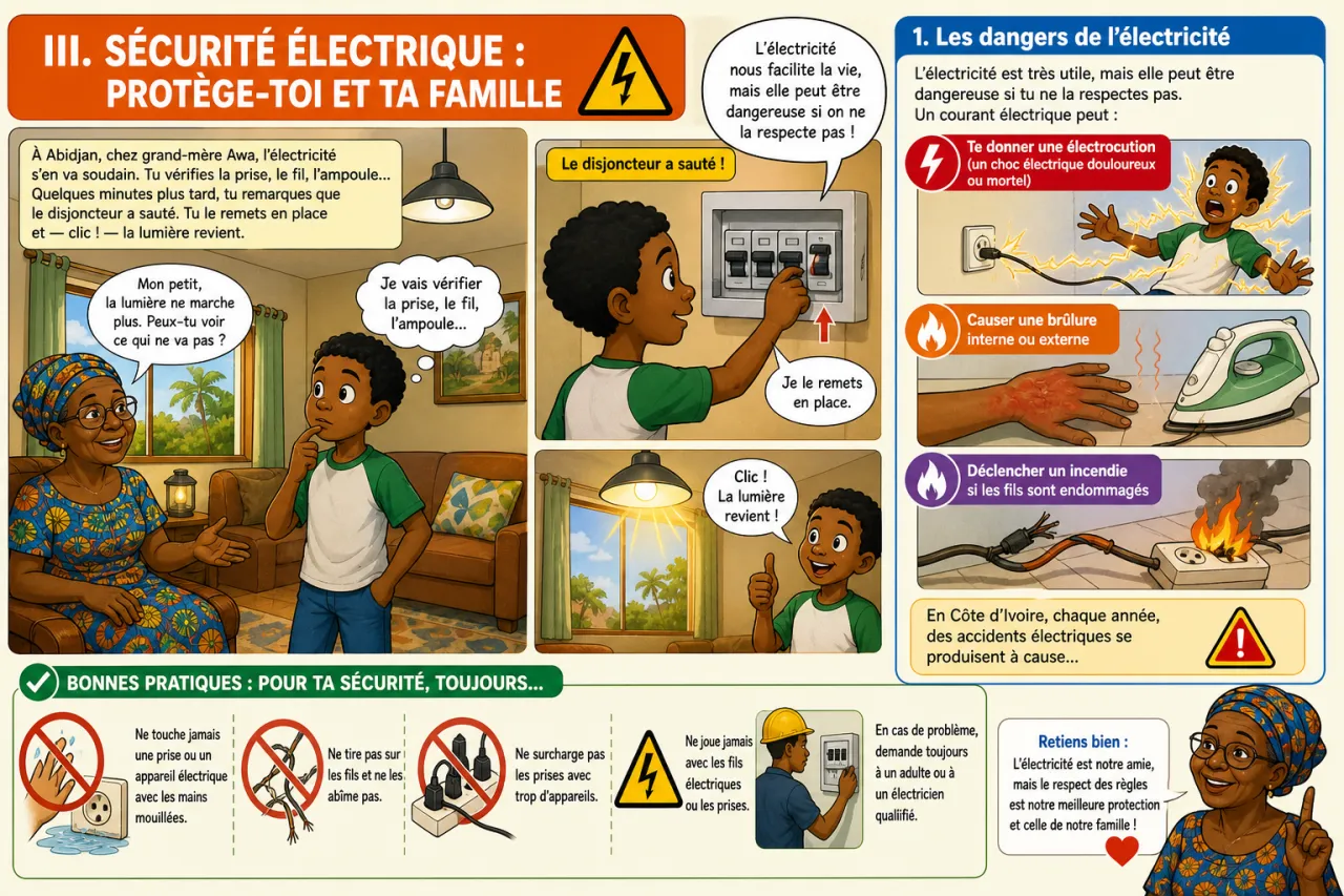 Les circuits électriques simples — illustration