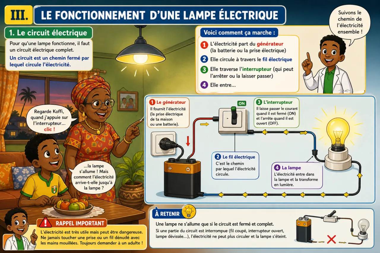 La lampe électrique — illustration