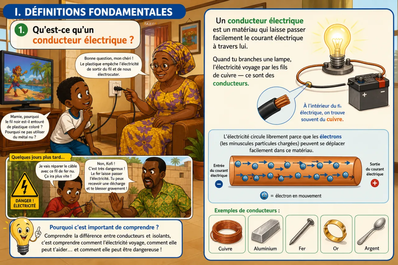 Conducteurs et isolants — illustration