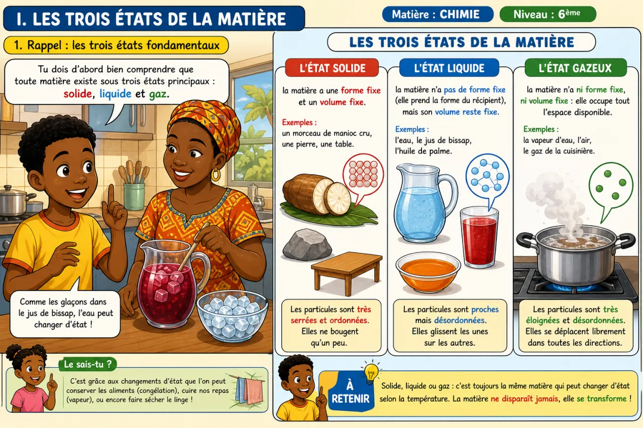 Les changements d’état — illustration
