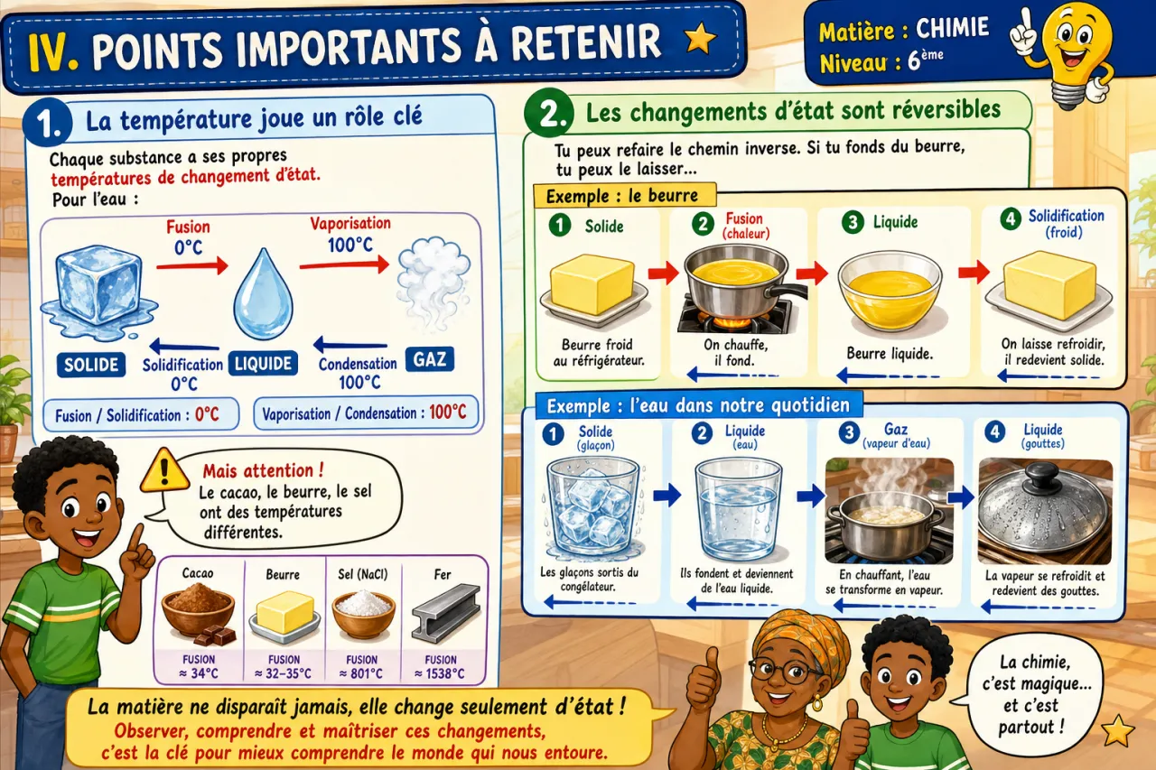 Les changements d’état — illustration