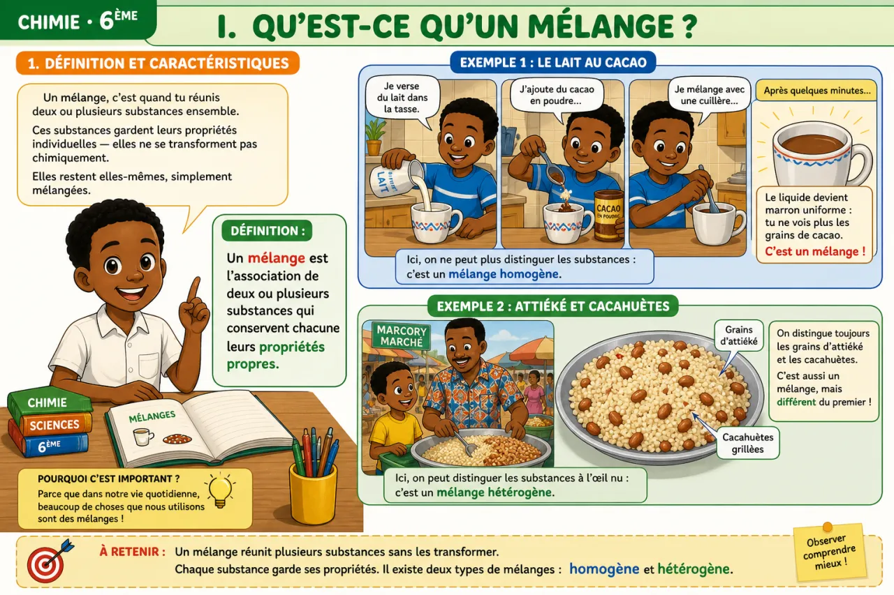 Les mélanges — illustration