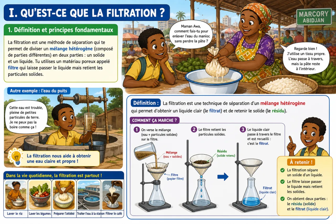 La filtration — illustration