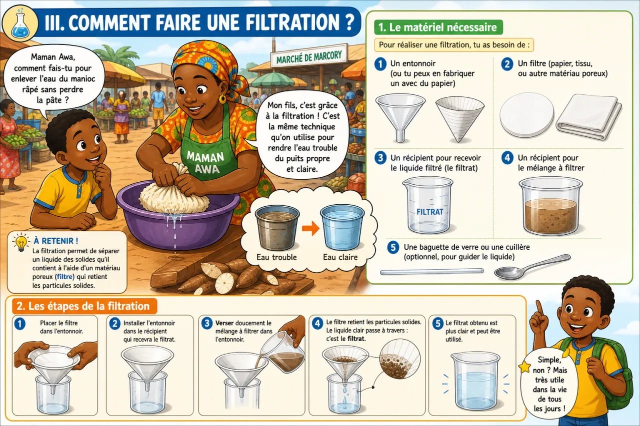 La filtration — illustration