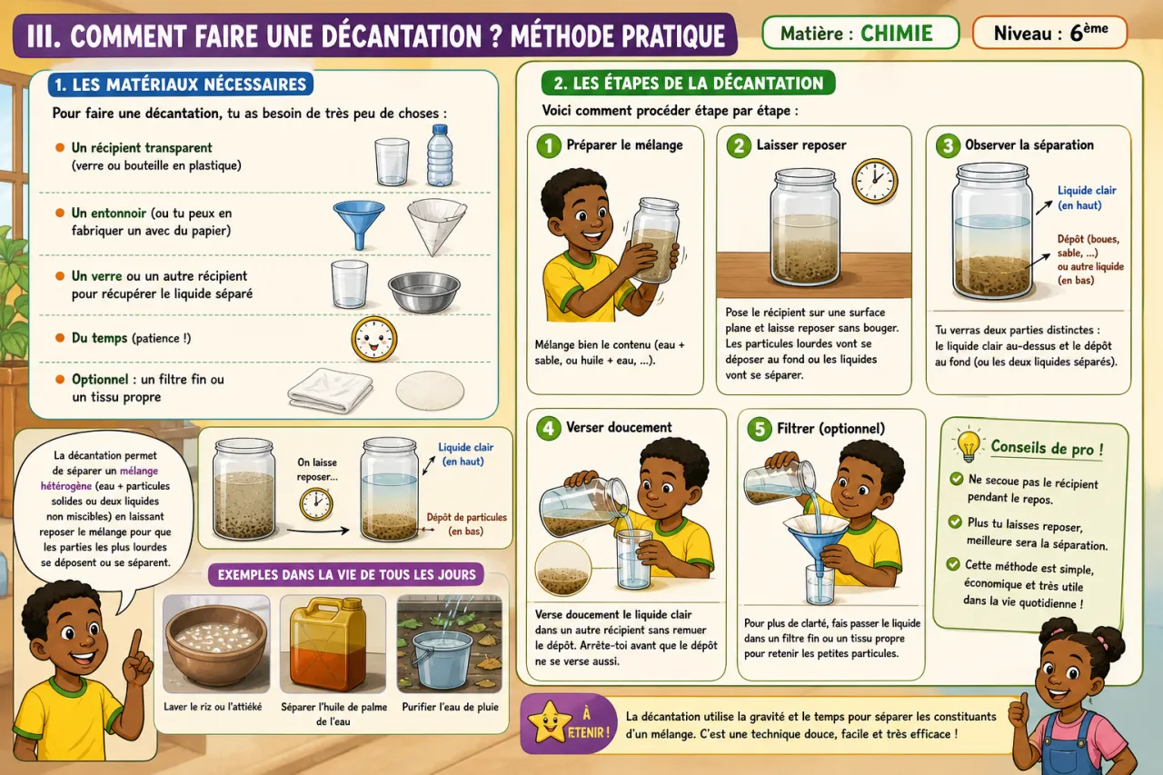 La décantation — illustration
