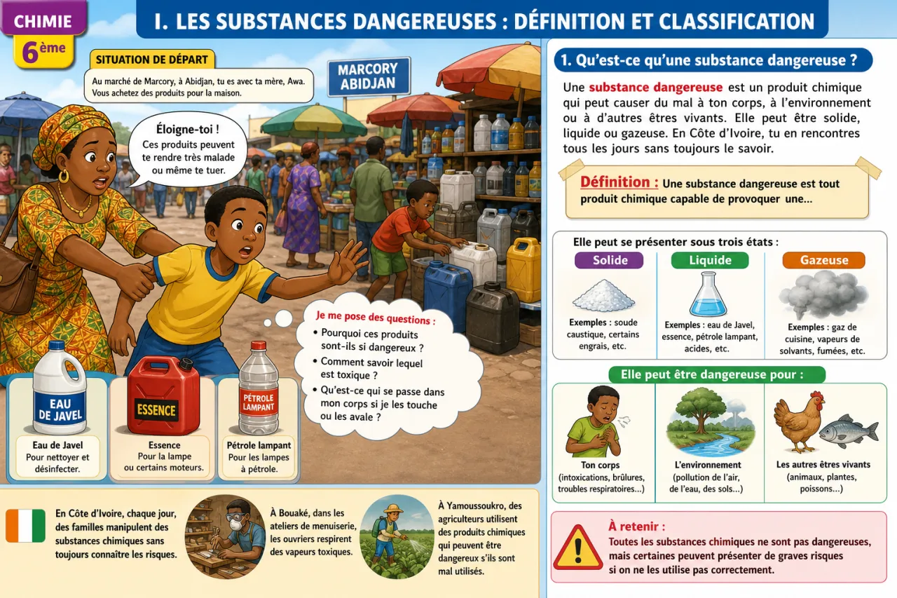 Les dangers de certaines substances — illustration