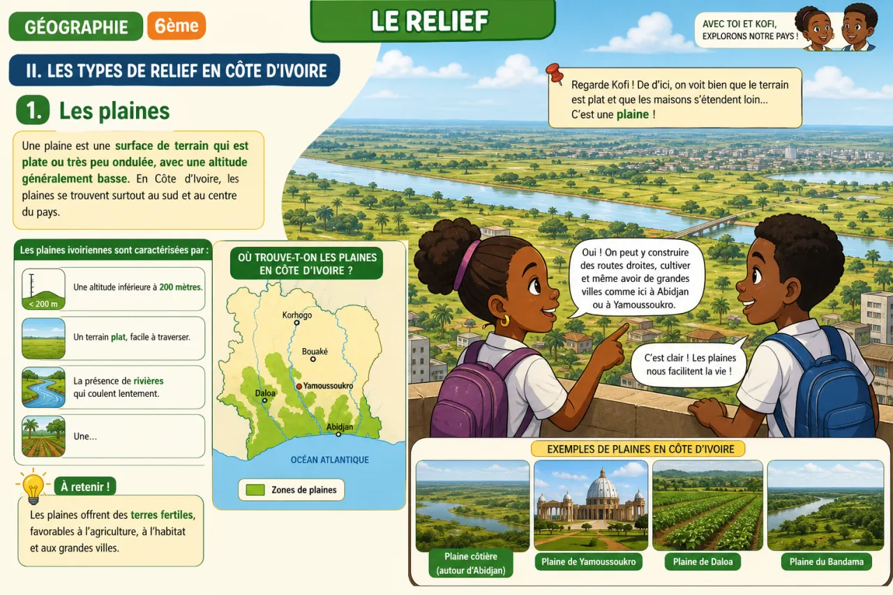 Le relief — illustration
