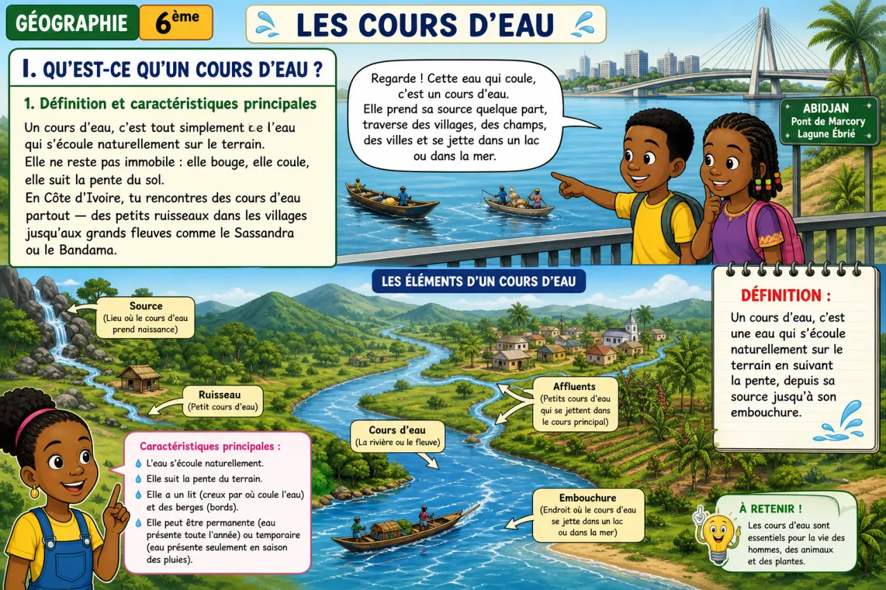 Les cours d’eau — illustration