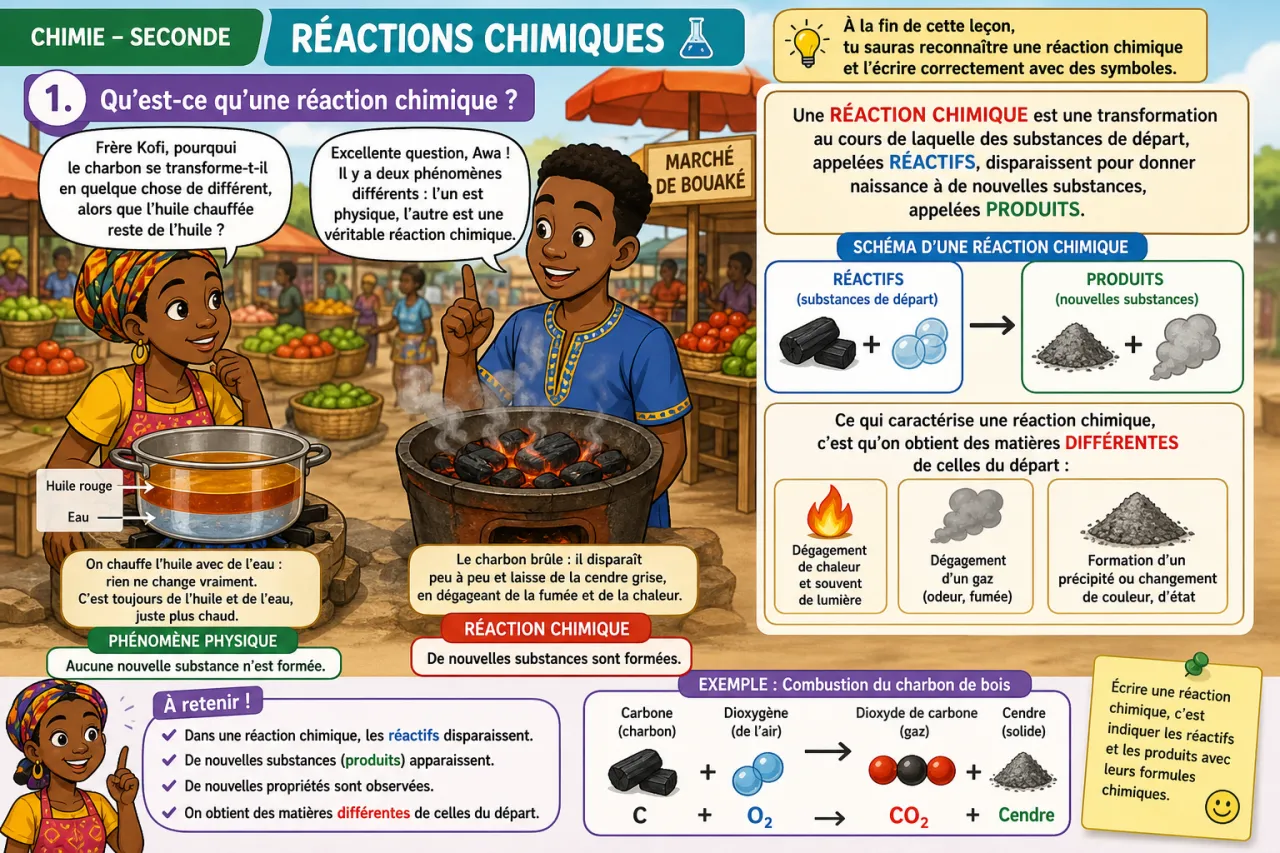 Réactions chimiques — illustration