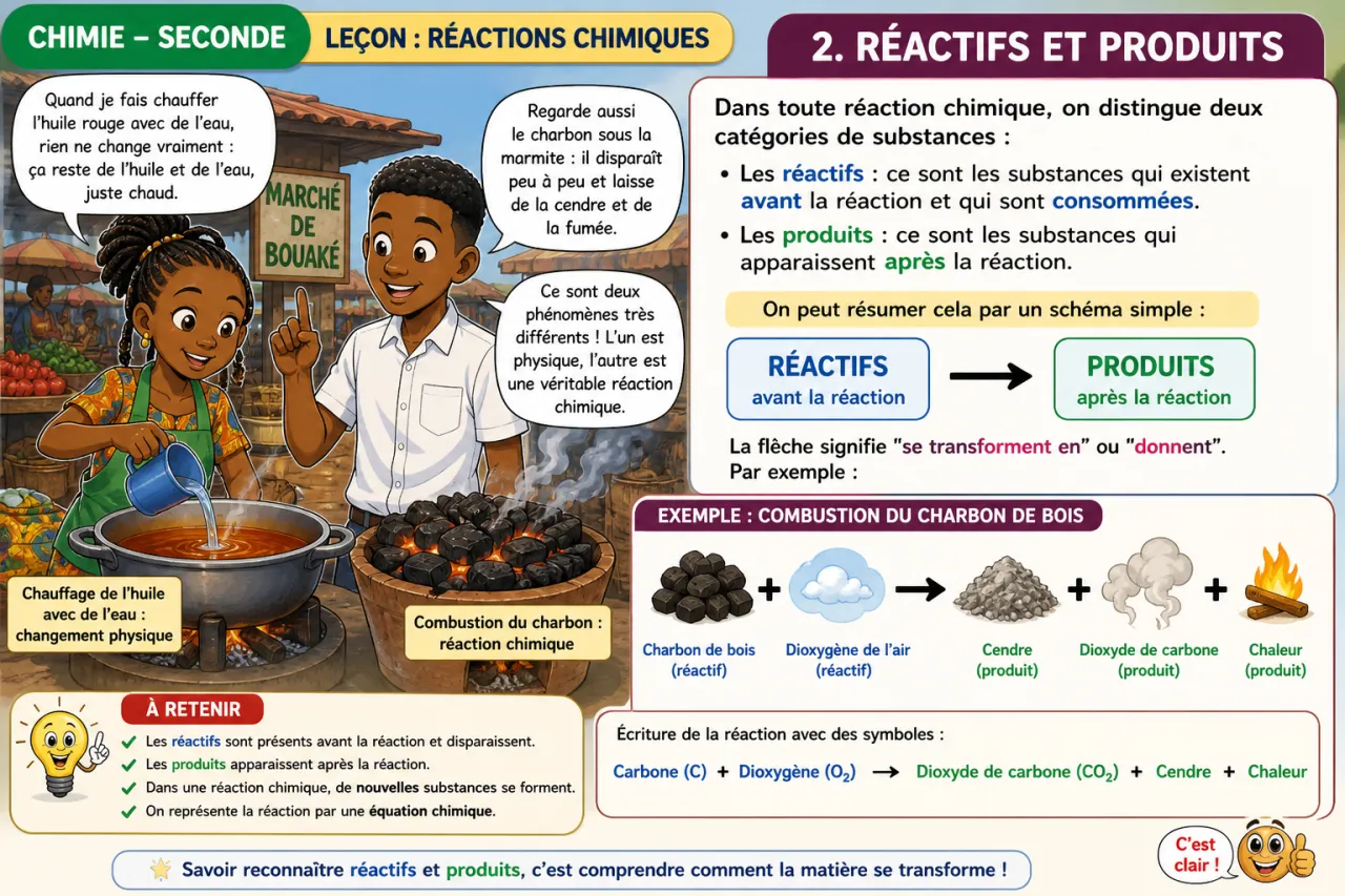 Réactions chimiques — illustration