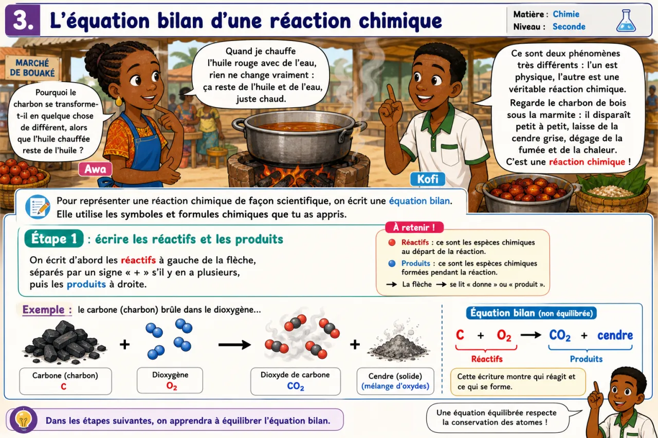 Réactions chimiques — illustration