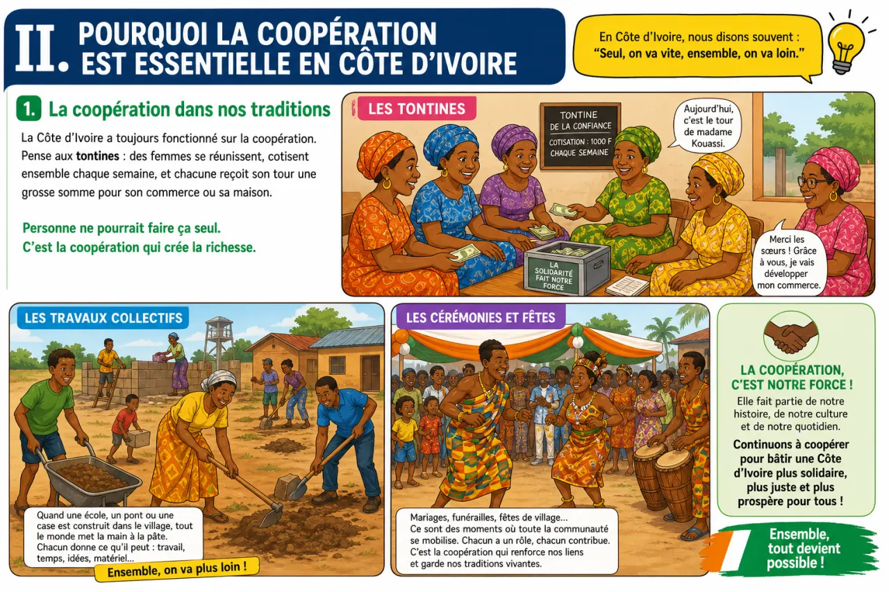 La coopération — illustration