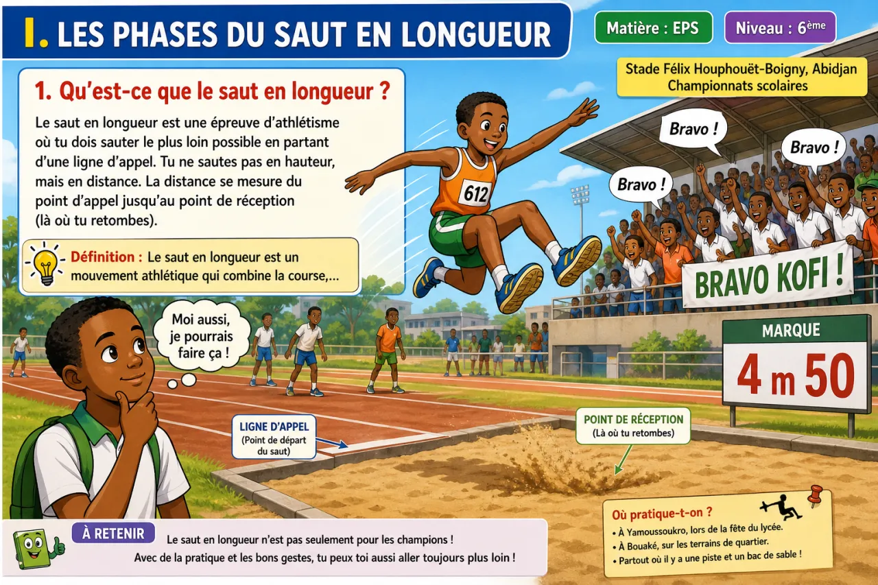 Saut en longueur — illustration