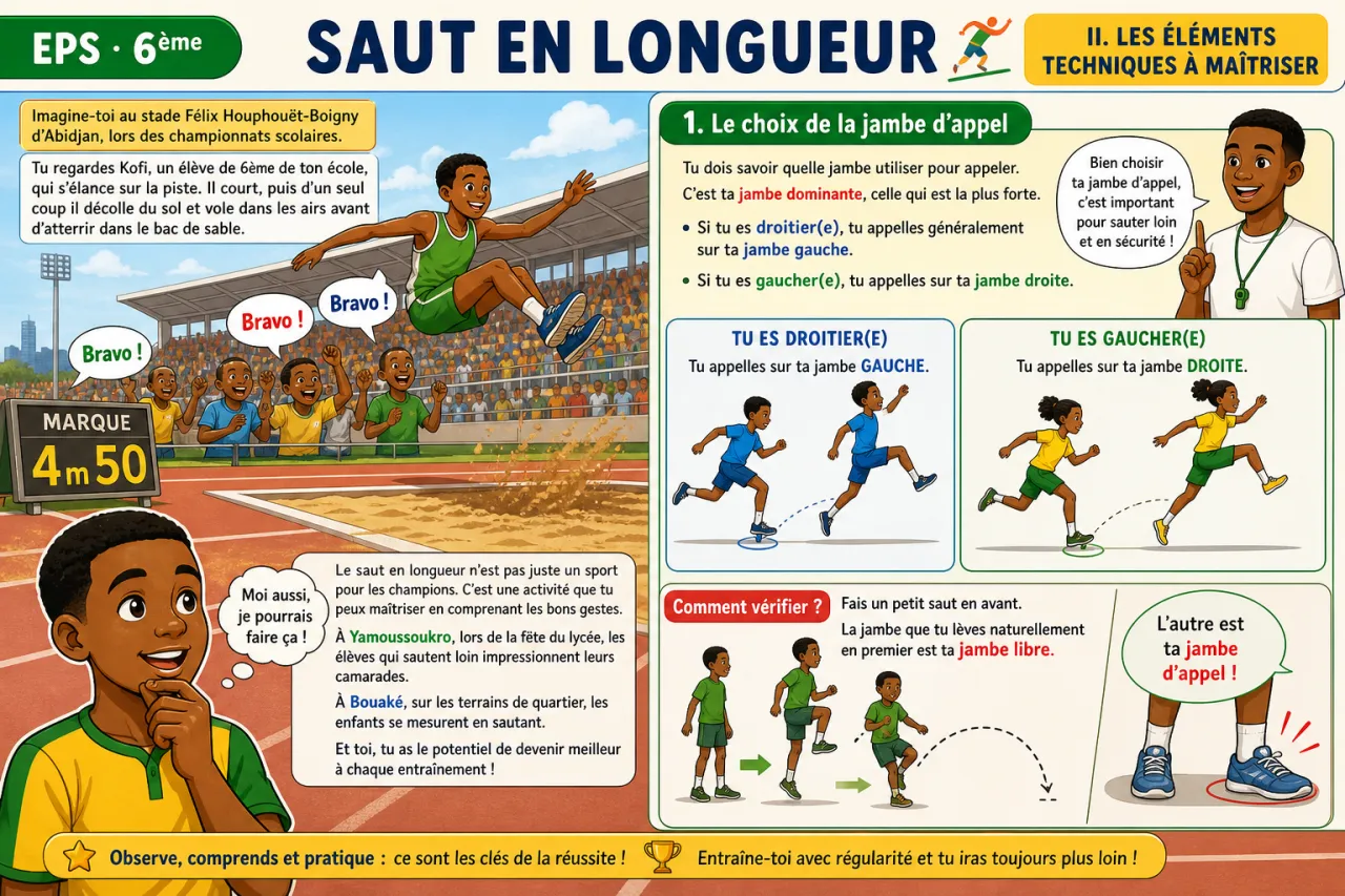 Saut en longueur — illustration