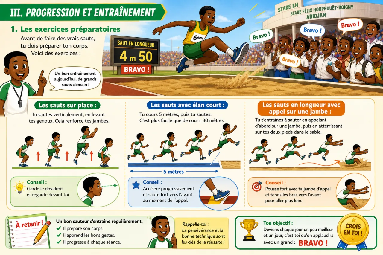 Saut en longueur — illustration