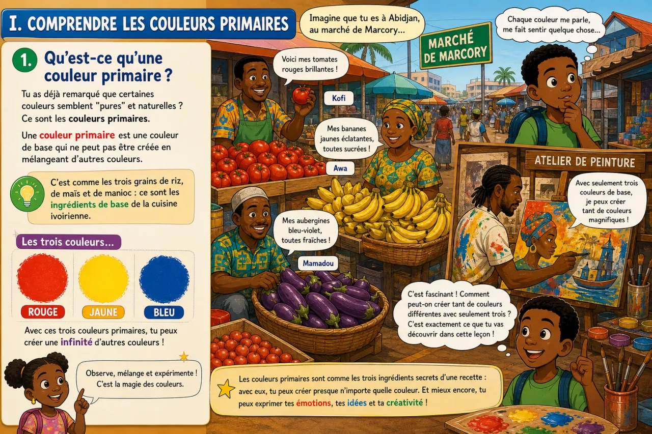 Les couleurs primaires — illustration