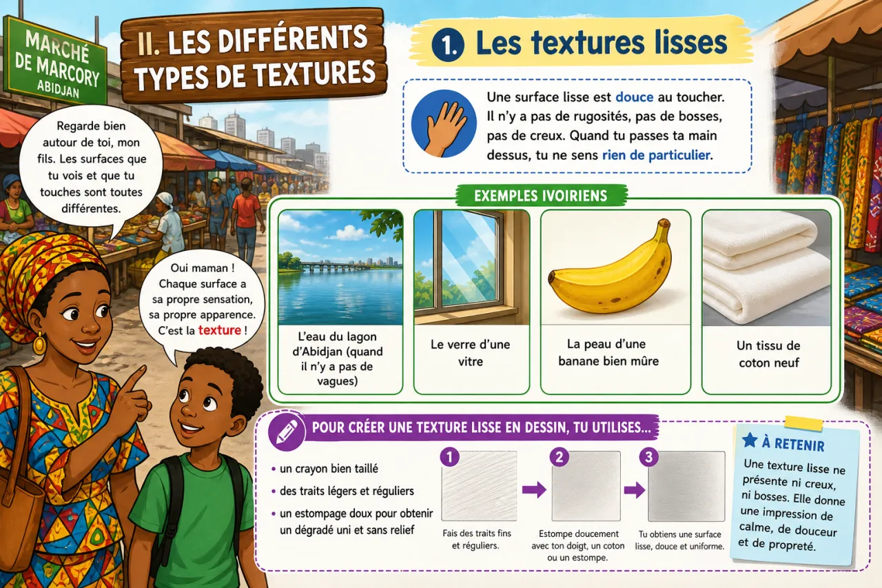 Les textures — illustration