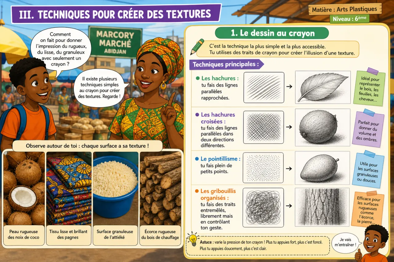 Les textures — illustration