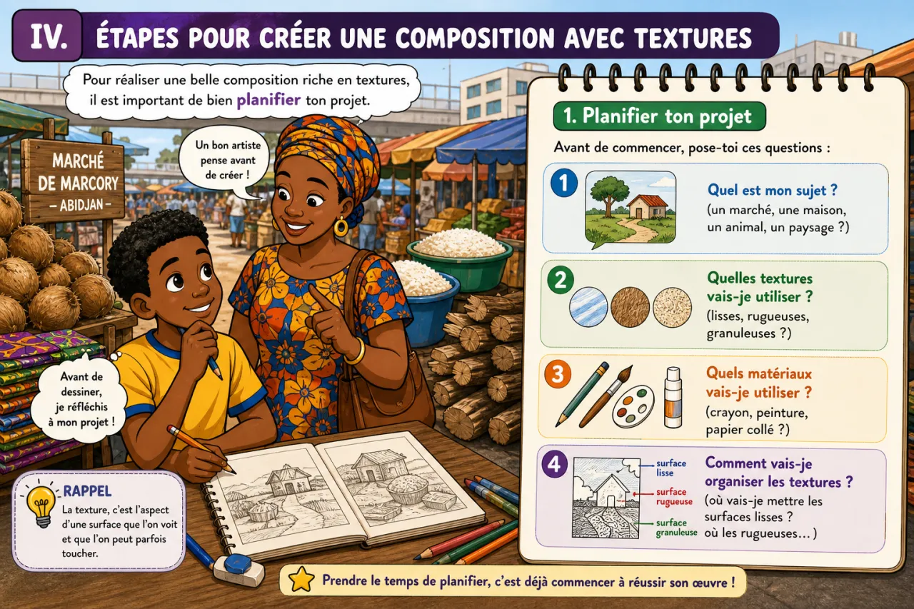 Les textures — illustration