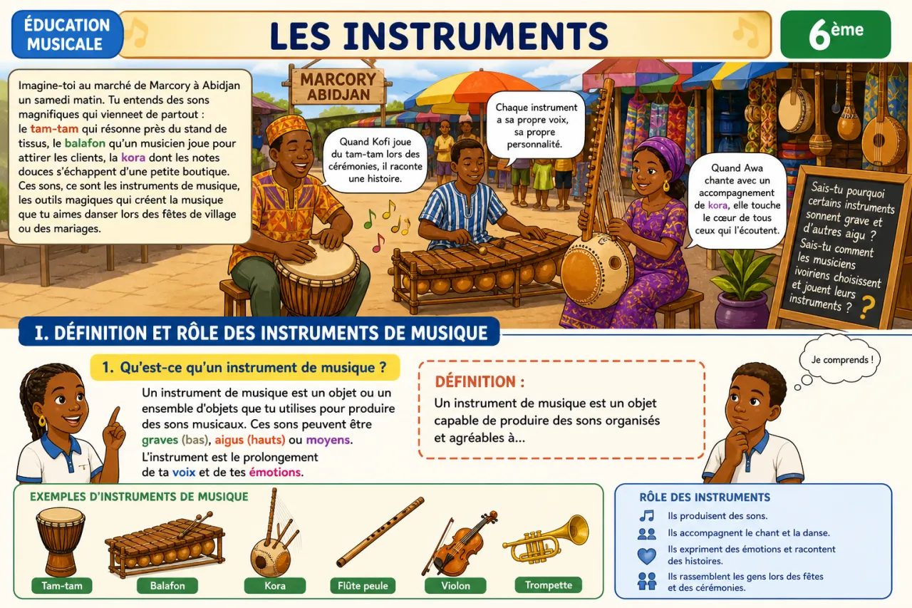 Les instruments — illustration
