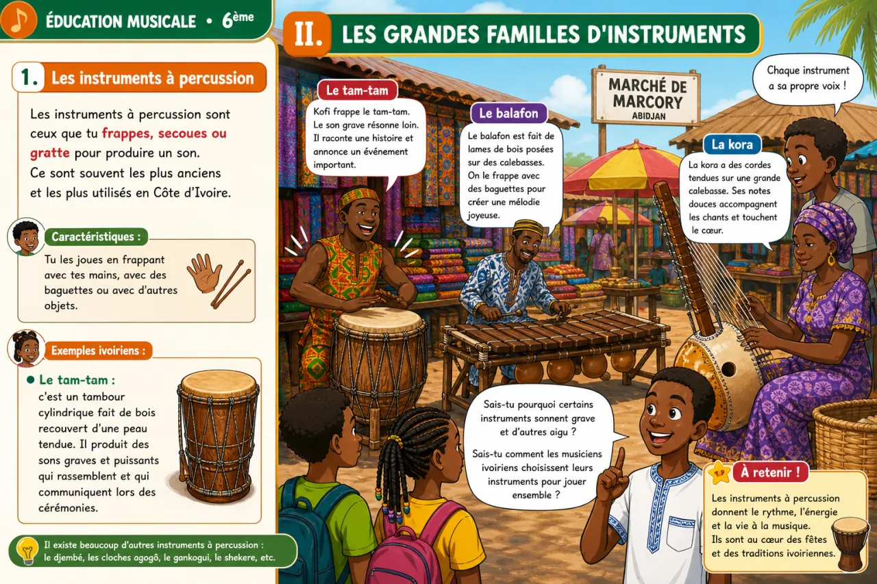 Les instruments — illustration