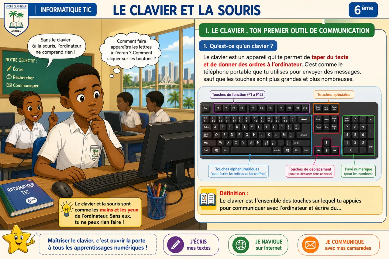 Le clavier et la souris — illustration