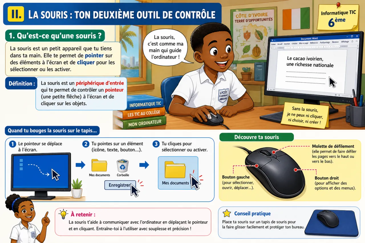 Le clavier et la souris — illustration