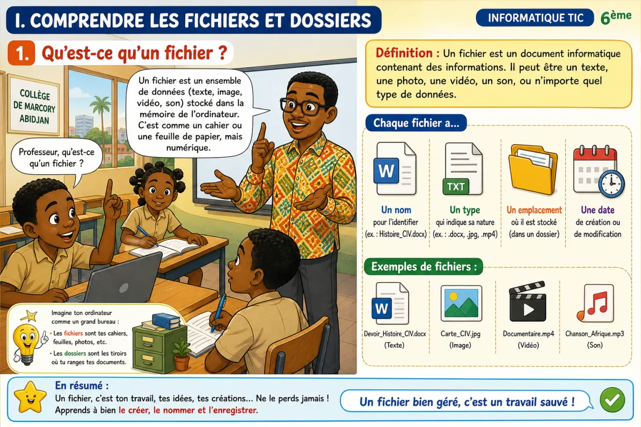 Créer et enregistrer un fichier — illustration