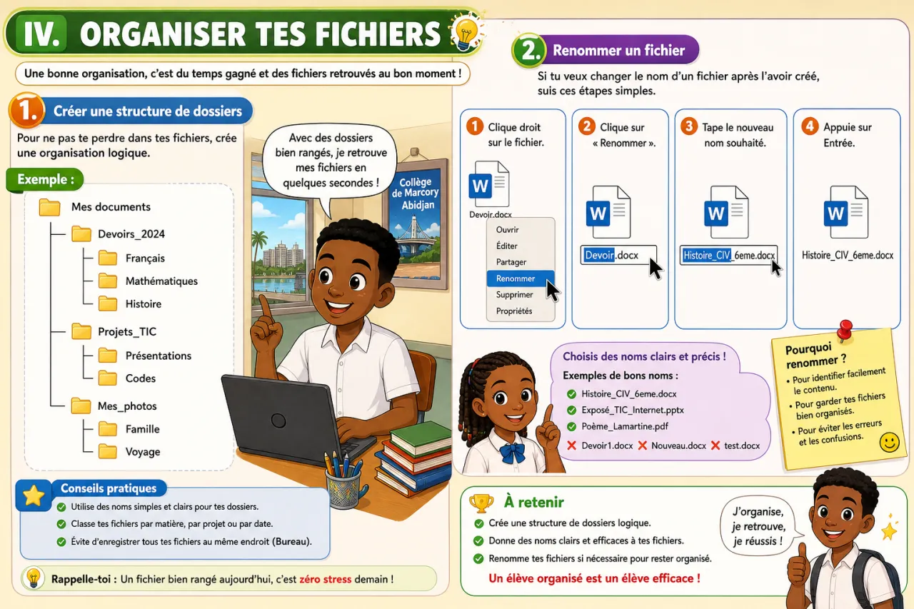Créer et enregistrer un fichier — illustration