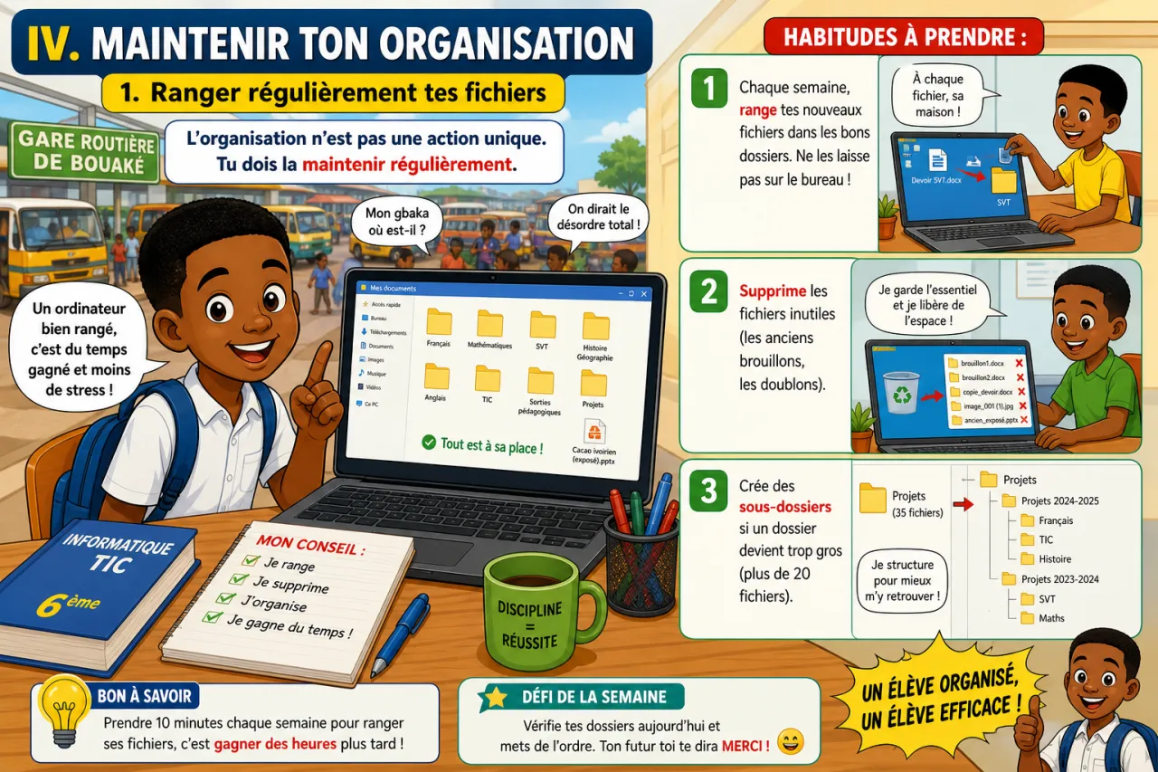 Organiser ses dossiers — illustration