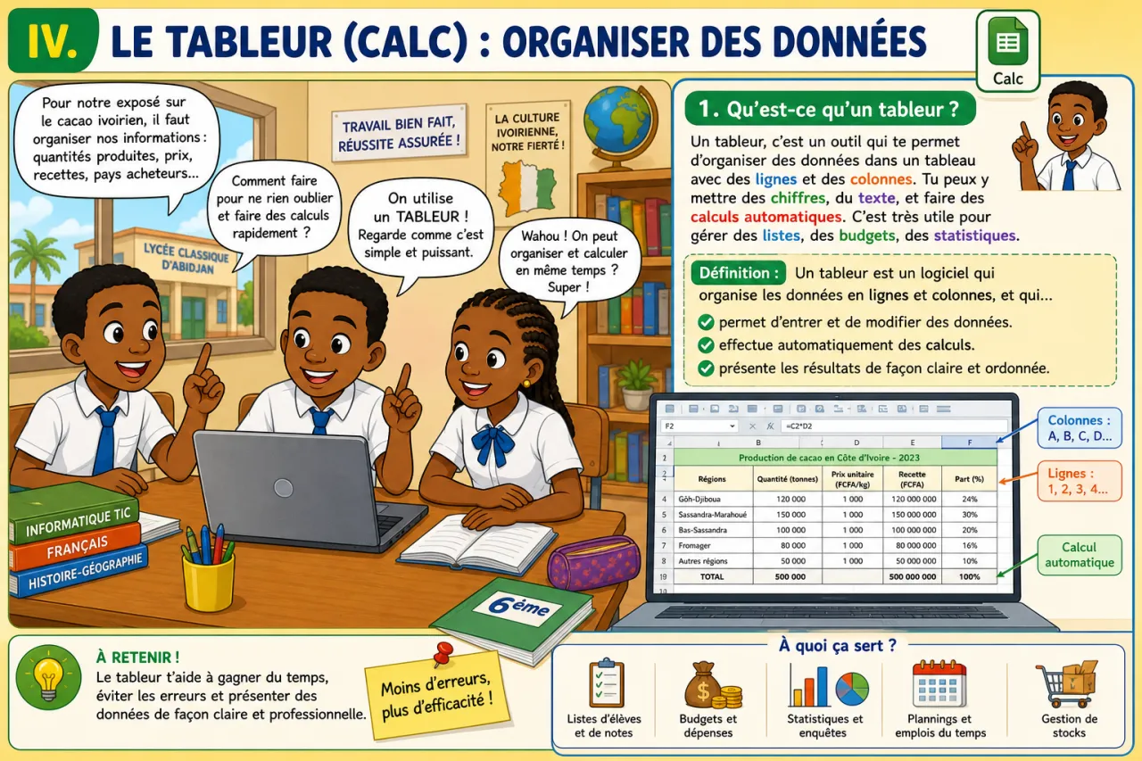 Bureautique scolaire — illustration