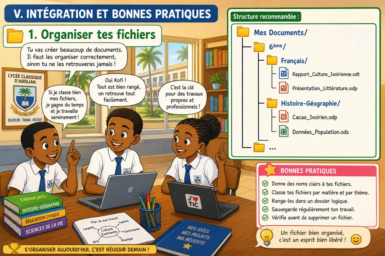 Bureautique scolaire — illustration