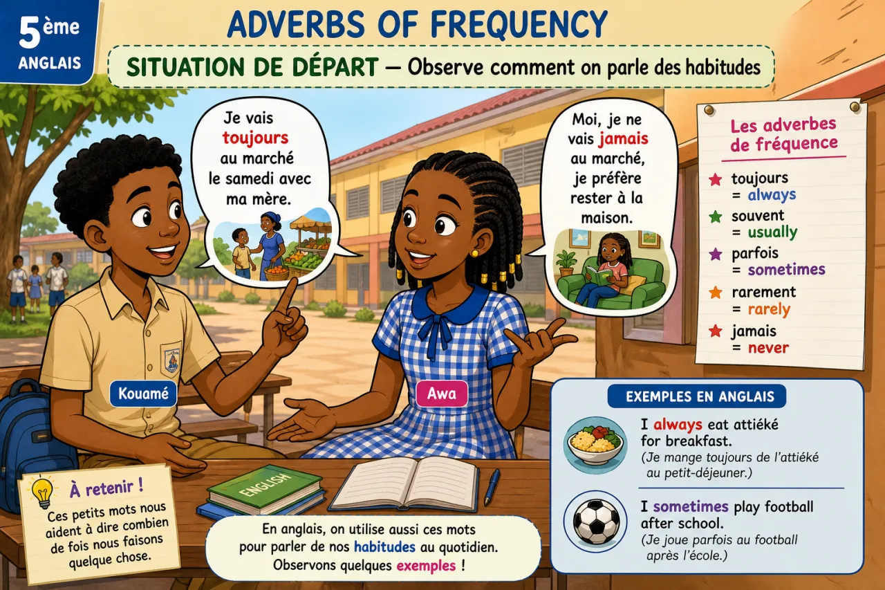 Adverbs of frequency — illustration