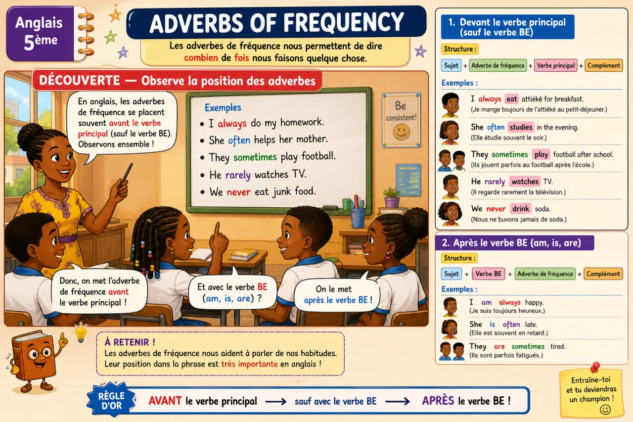 Adverbs of frequency — illustration