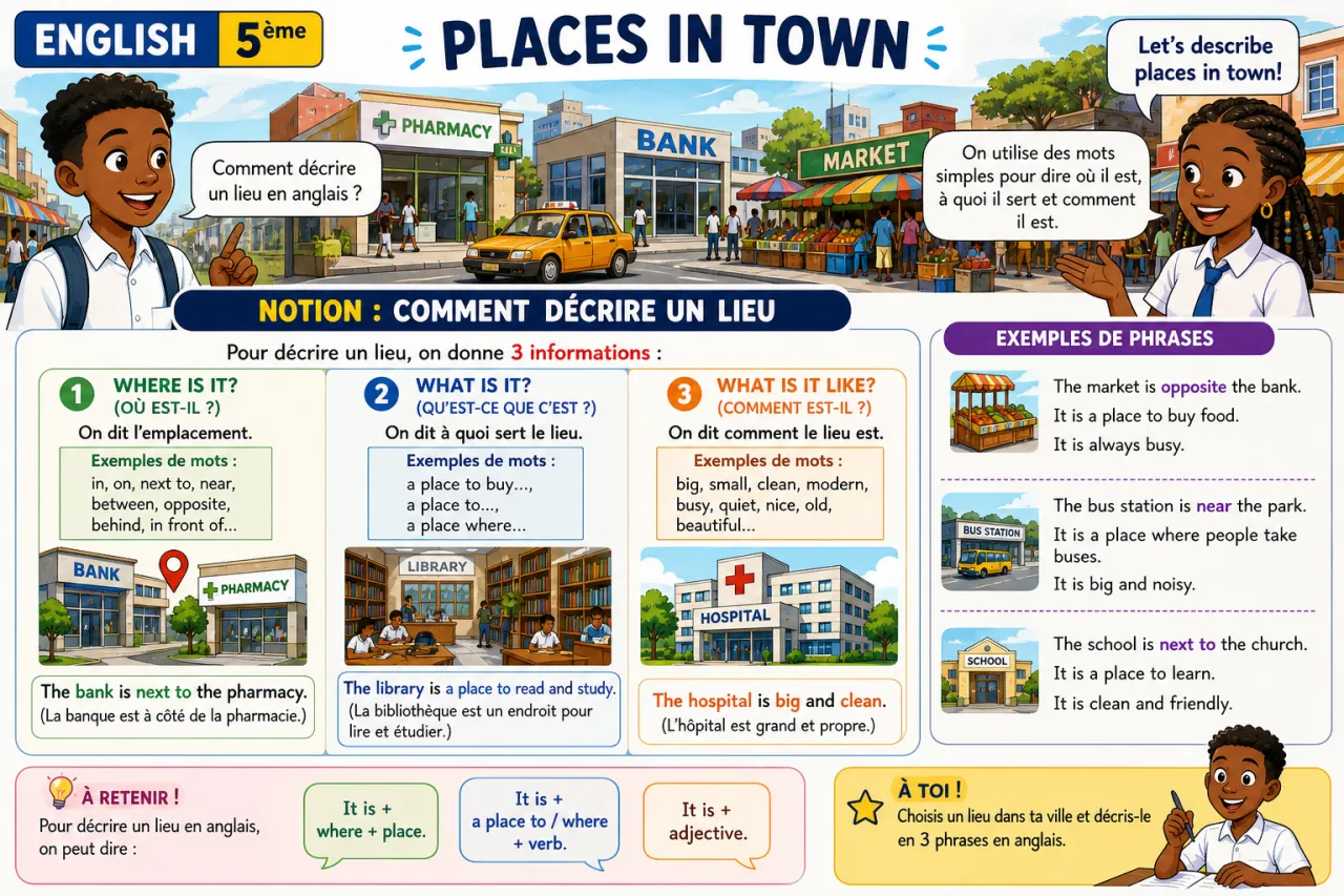 Places in town — illustration
