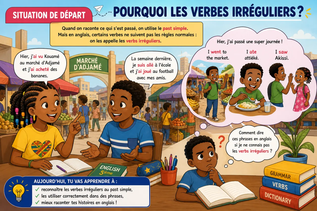 Past simple - irregular verbs — illustration