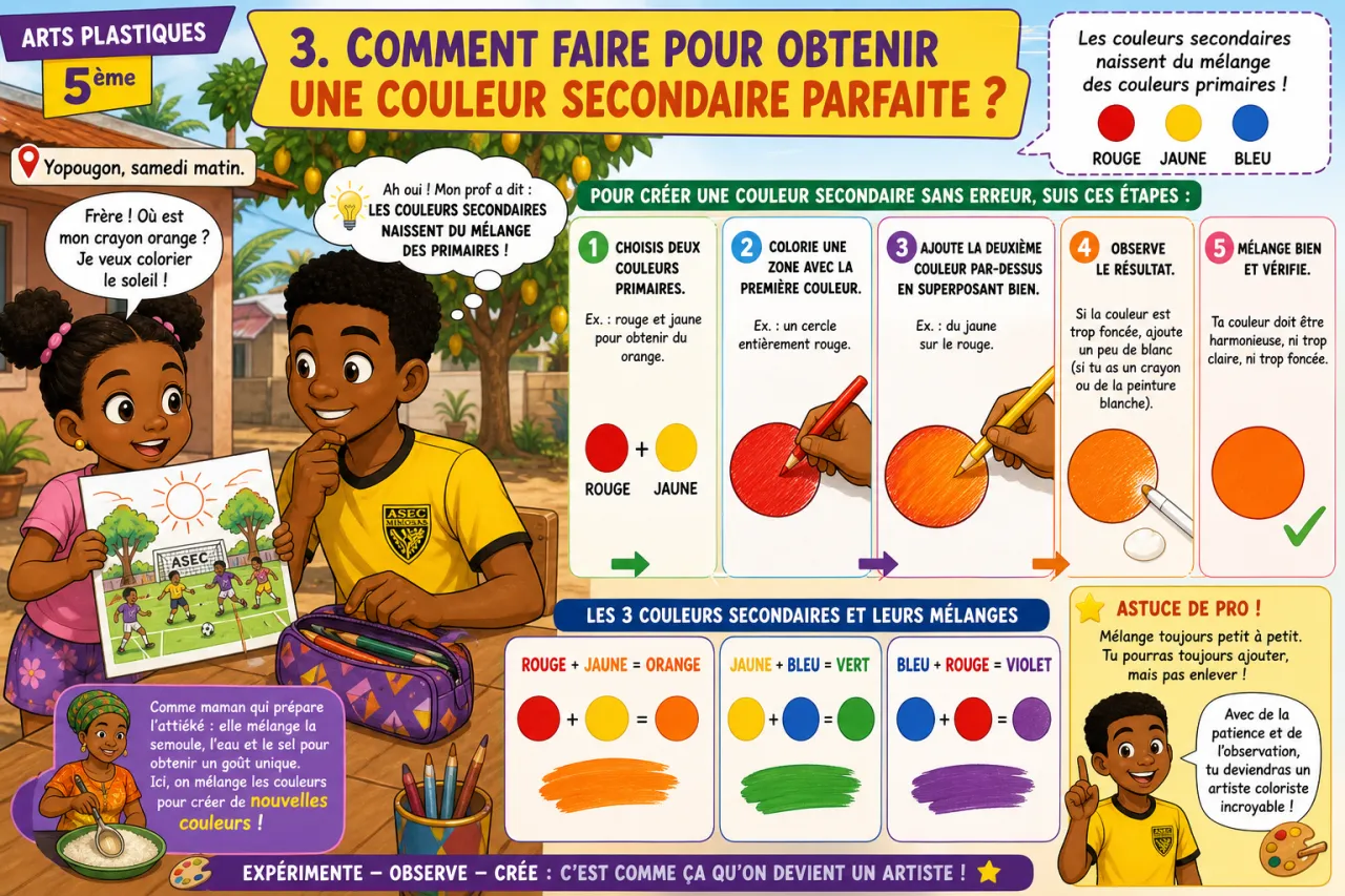 Les couleurs secondaires — illustration