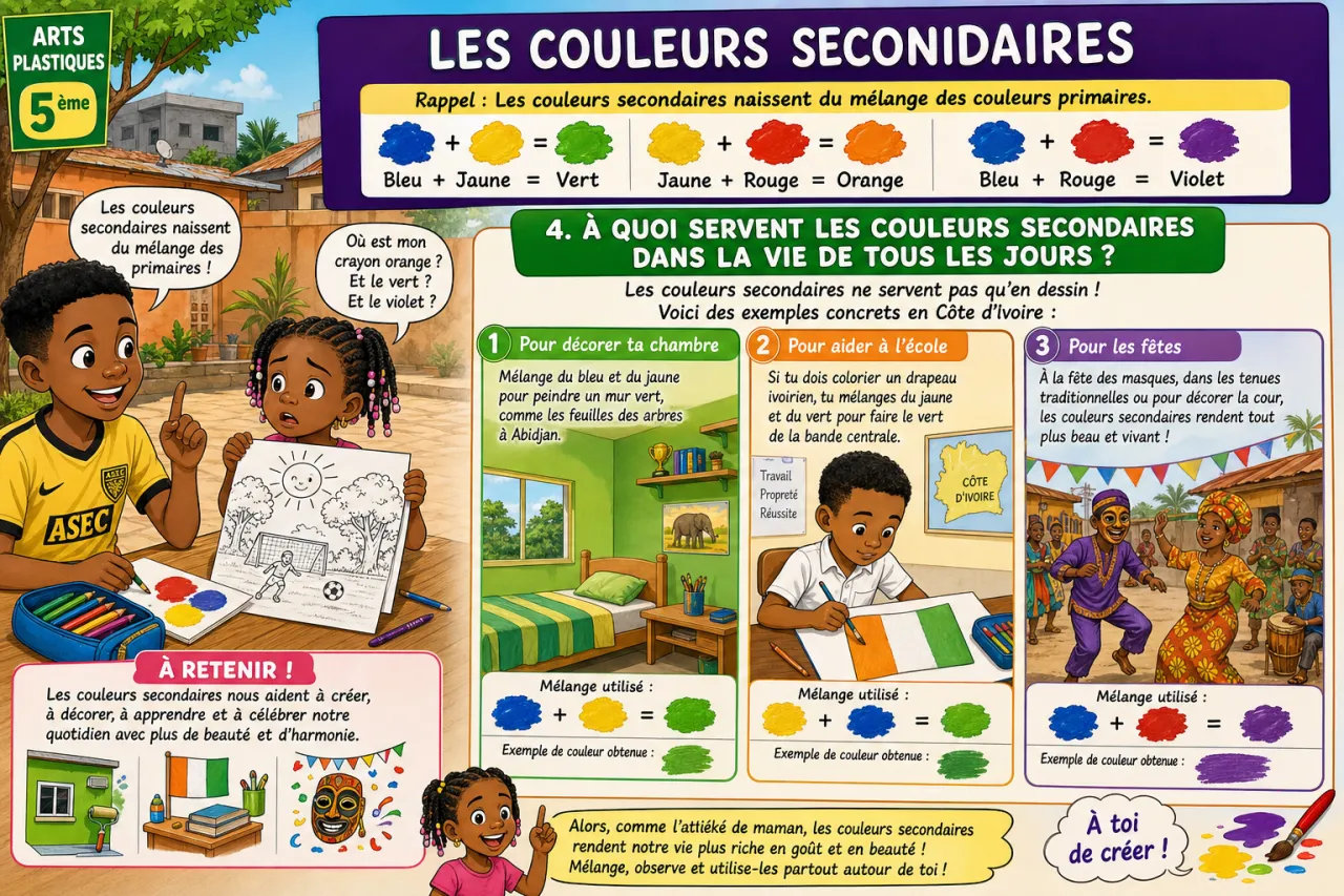 Les couleurs secondaires — illustration