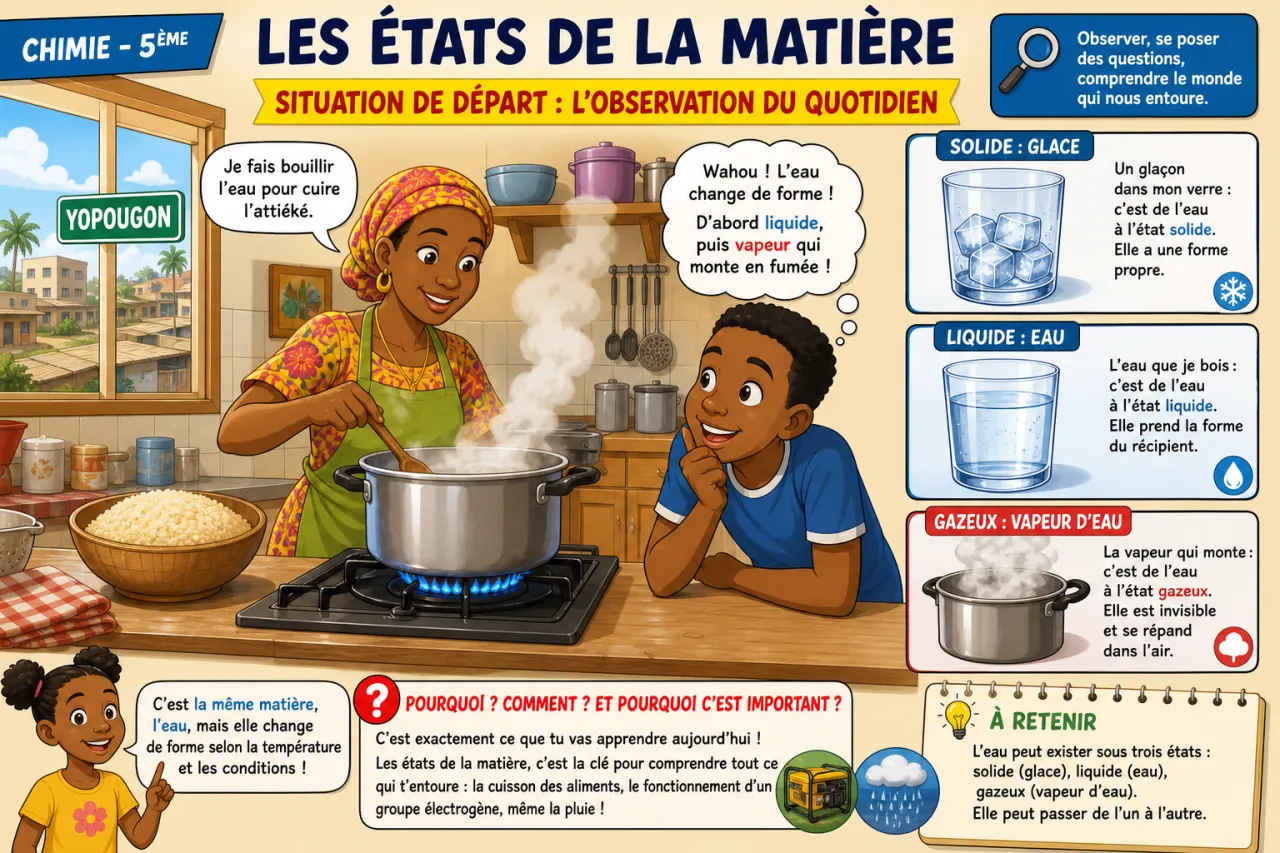 Les états de la matière — illustration