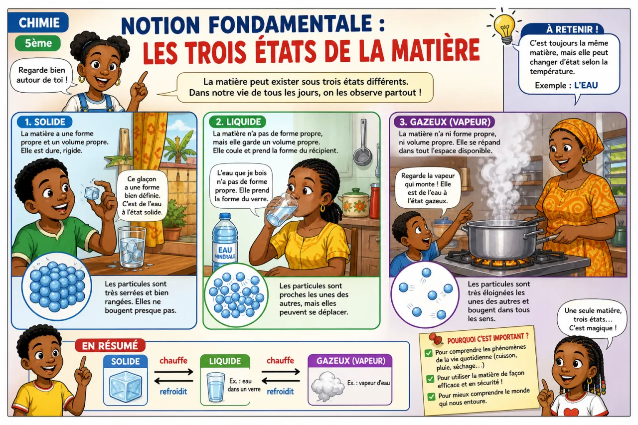 Les états de la matière — illustration