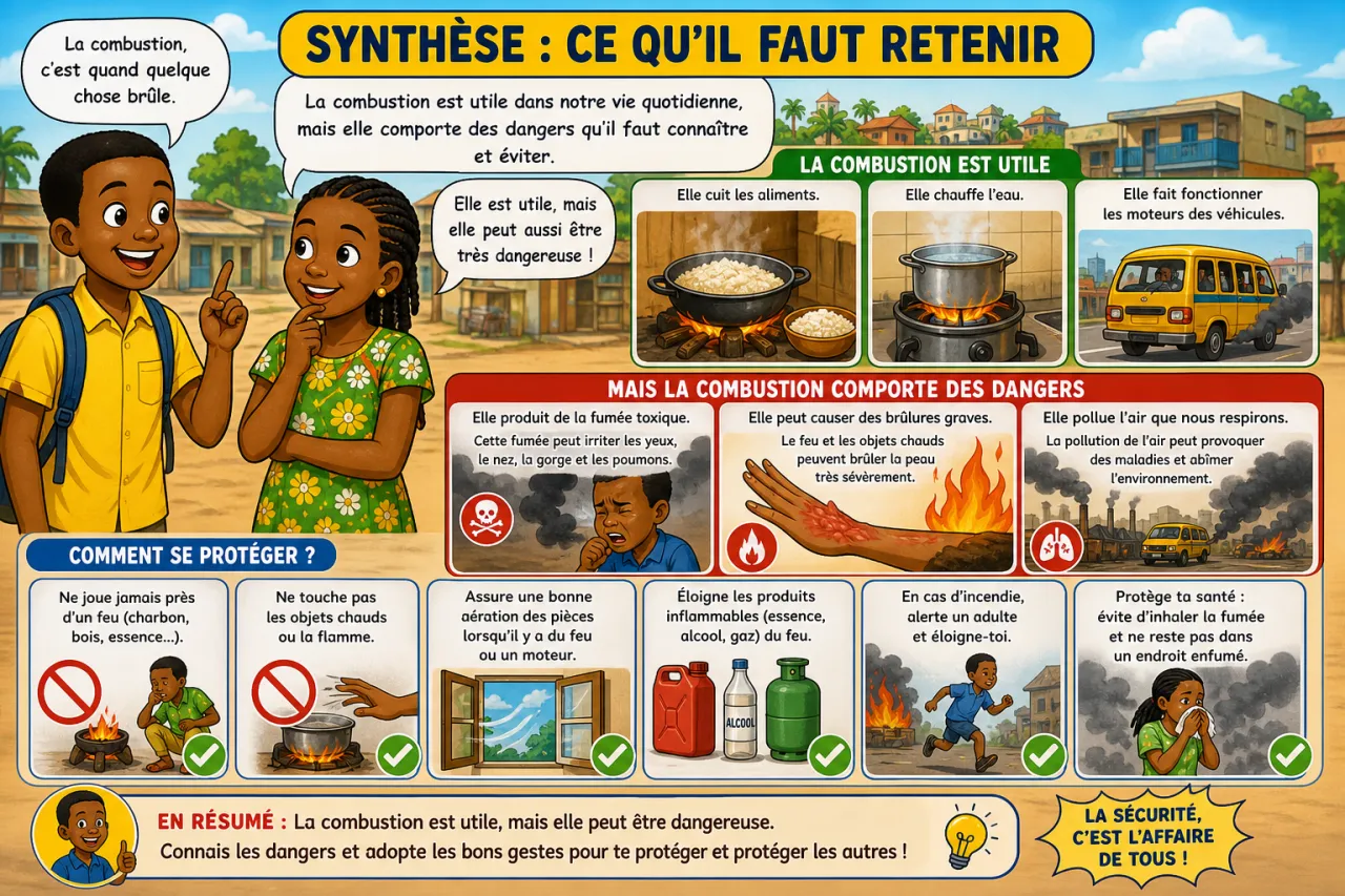 Les dangers de la combustion — illustration