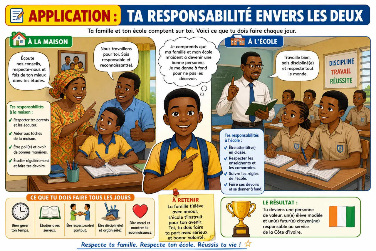 La famille et l’école — illustration