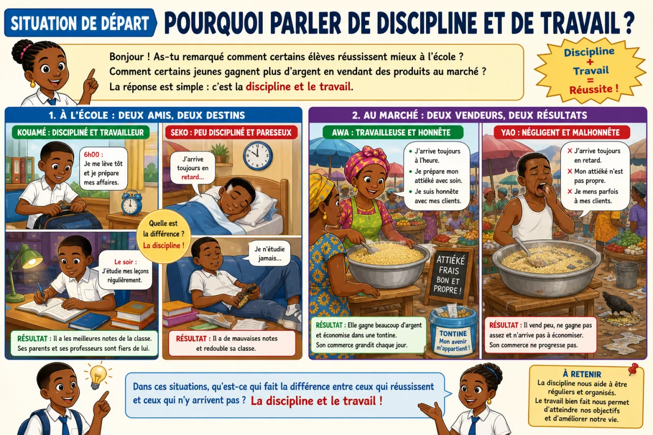 Discipline et travail — illustration