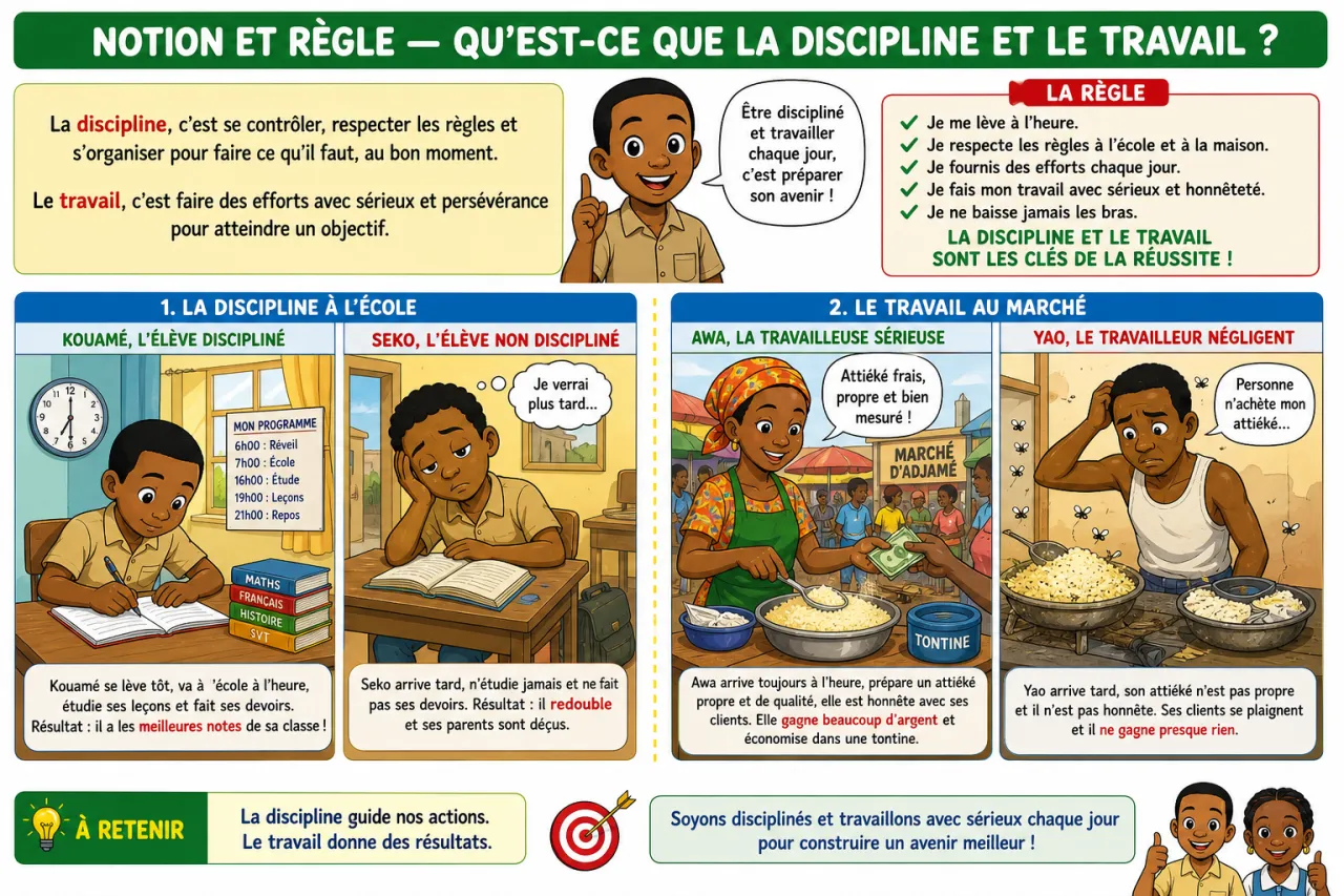 Discipline et travail — illustration