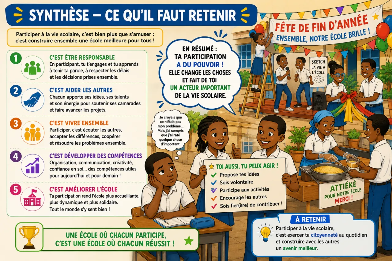 Participation à la vie scolaire — illustration