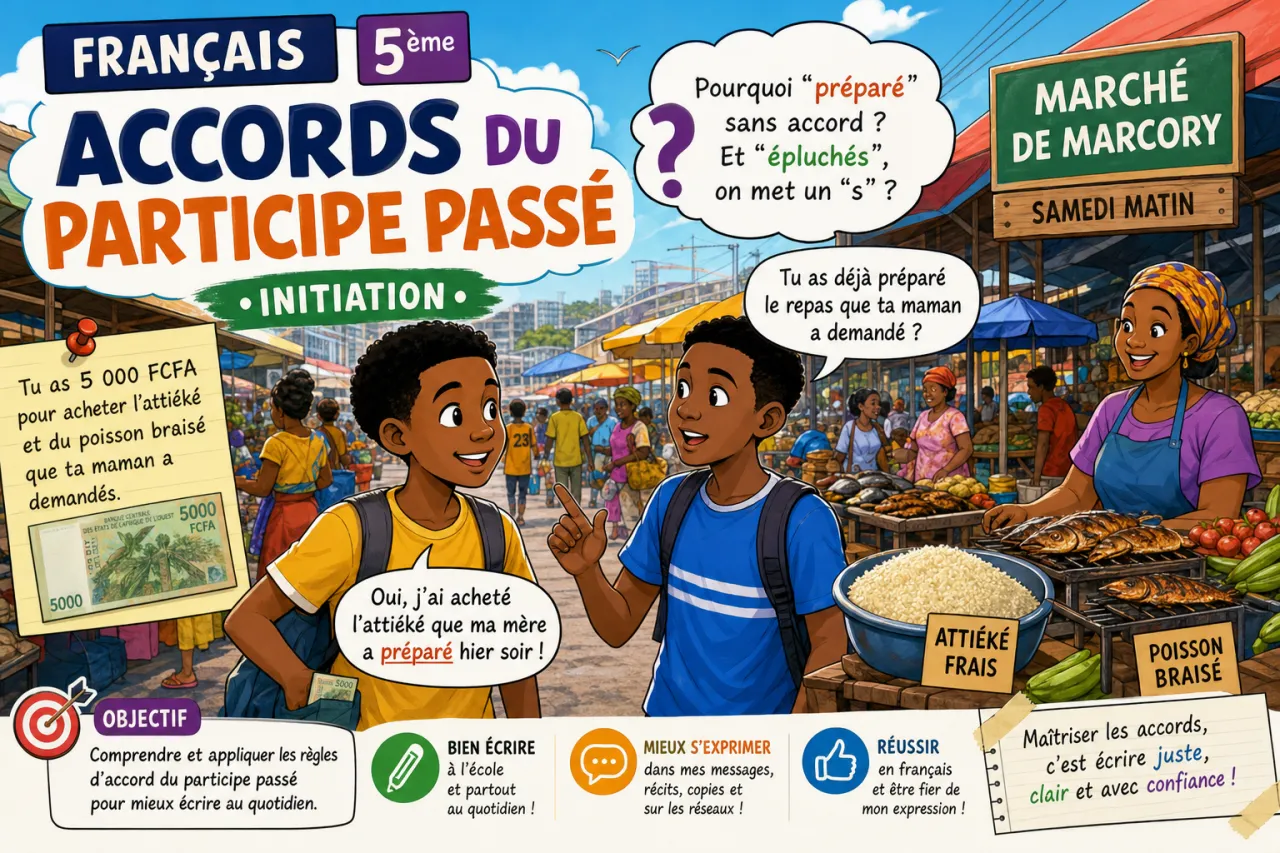 Accords du participe passé - initiation