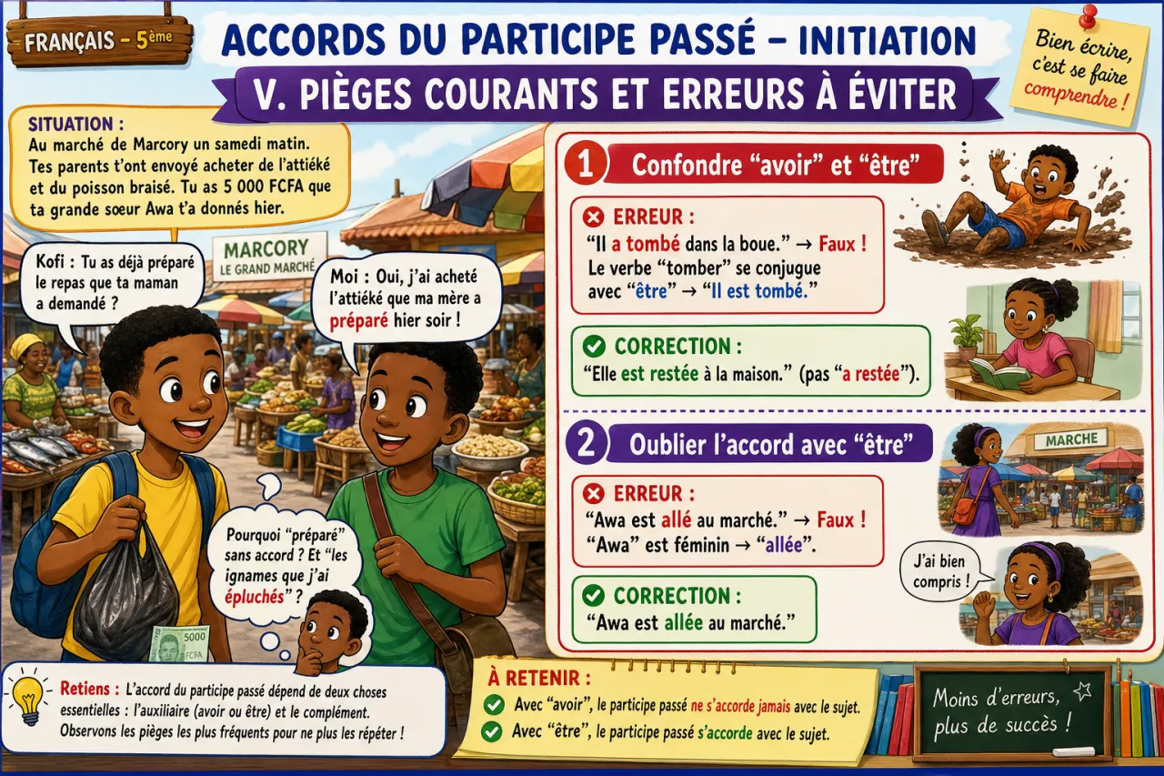 Accords du participe passé - initiation — illustration