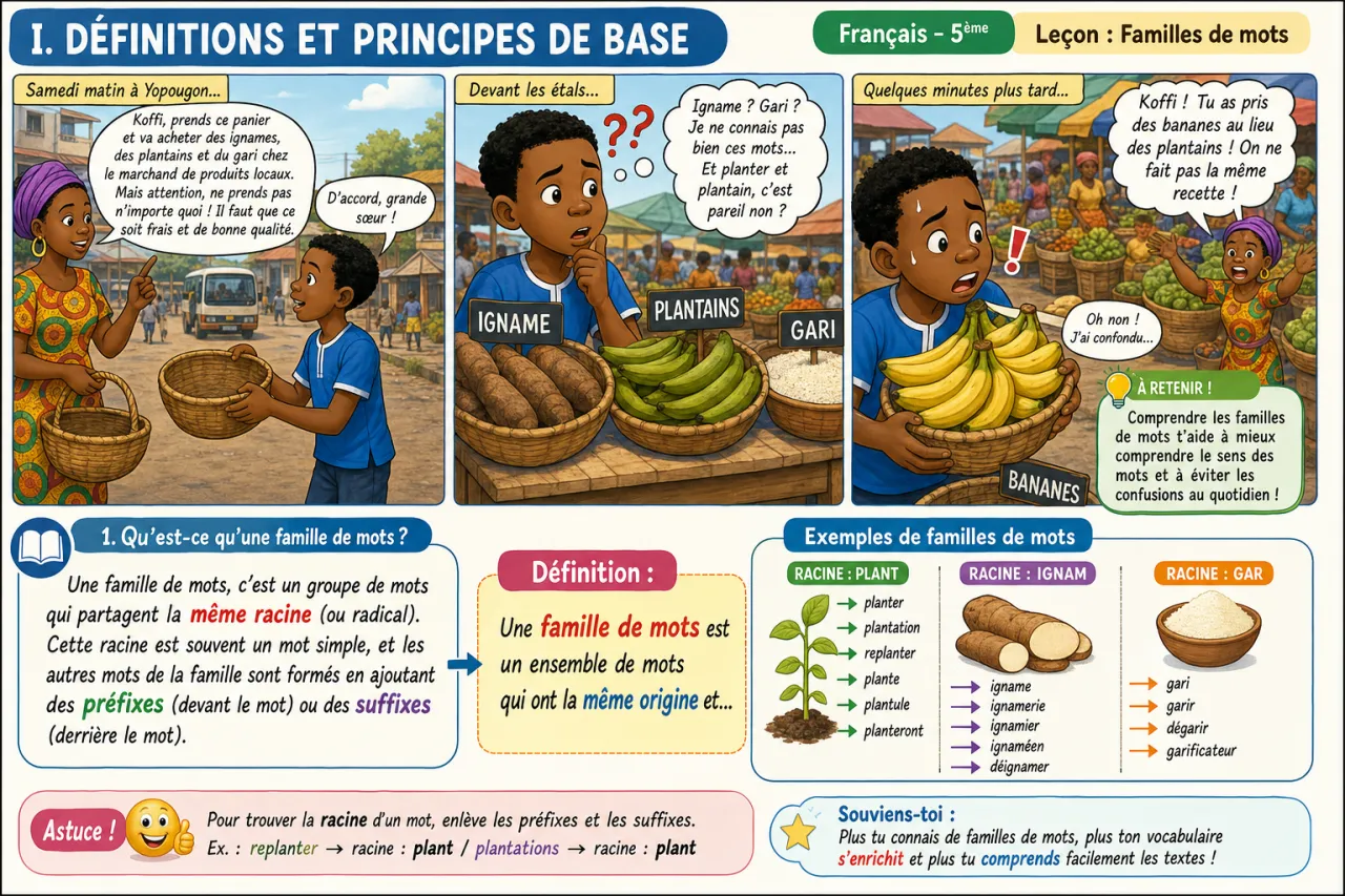 Familles de mots — illustration
