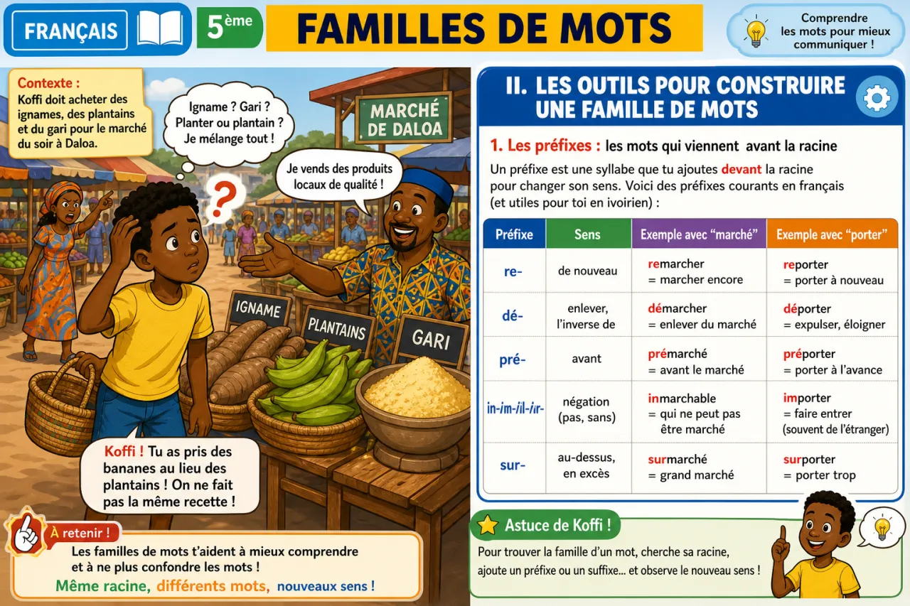 Familles de mots — illustration
